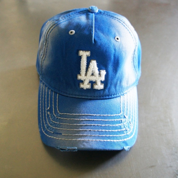 distressed dodgers hat